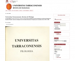 Publicacions URV presenta la digitalització de la revista "Universitas Tarraconensis. Revista de Filologia"